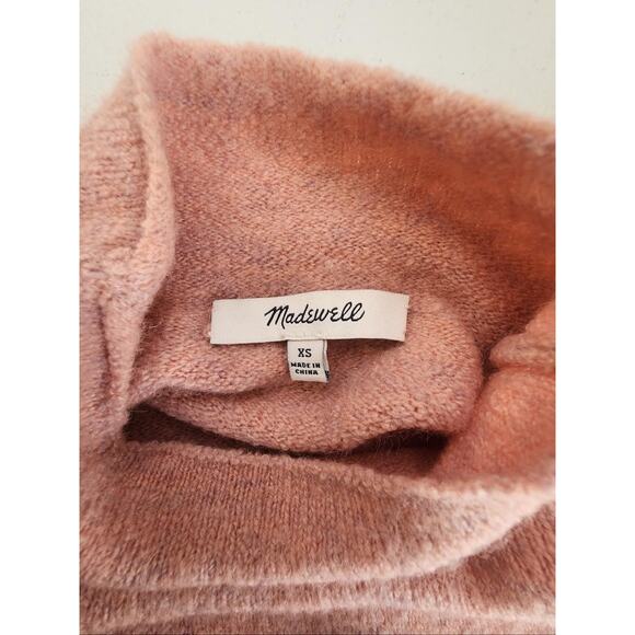 Madewell Sweater Womens Extra Small Pink Mock Neck Alpaca Wool Blend Pullover - Picture 5 of 12